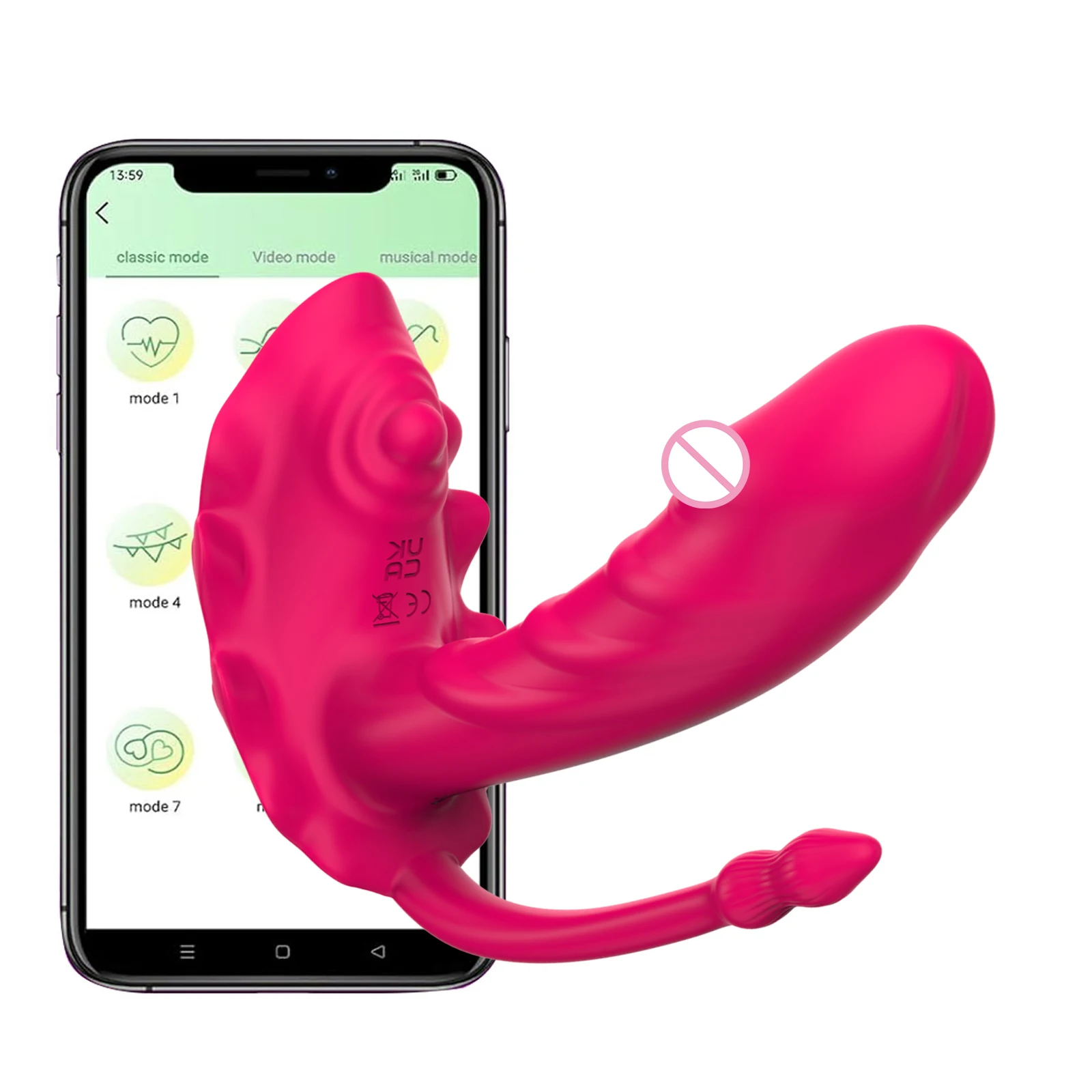 Wearable G Spot Dildo Vibrator Long Distance App Remote Control Panty Butterfly 9 Vibrating Mode Female Adult Sex Toys for Women