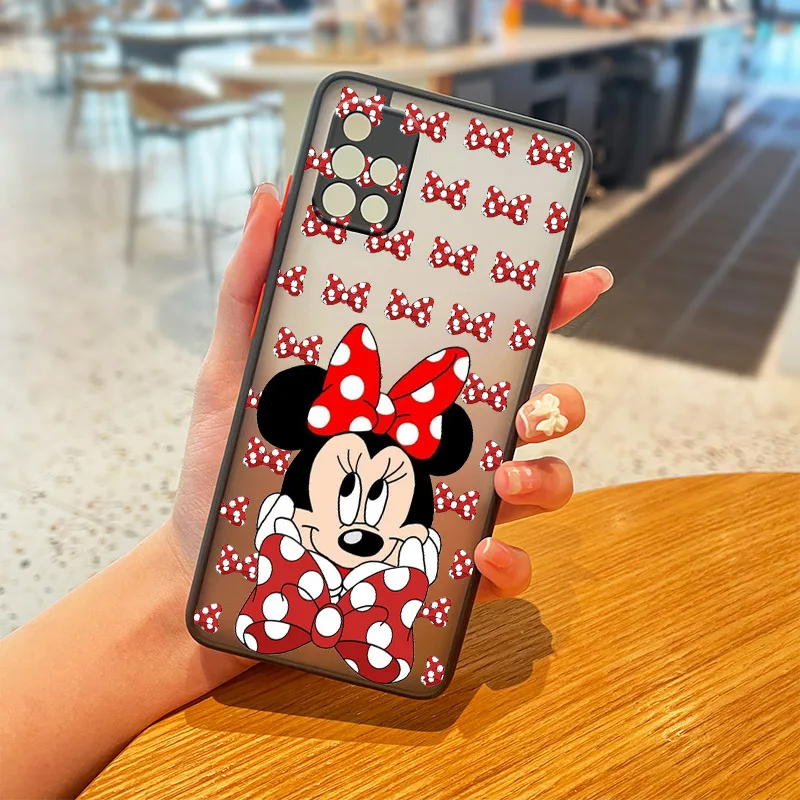 samsung cute phone cover Nụ Cười Chuột Minnie Dành Cho Samsung Galaxy Samsung Galaxy A01 A12 A02S A21S A32 A42 A51 A50 A52 A70 A71 A72 Mờ Mờ ốp Lưng Điện Thoại kawaii samsung phone cases