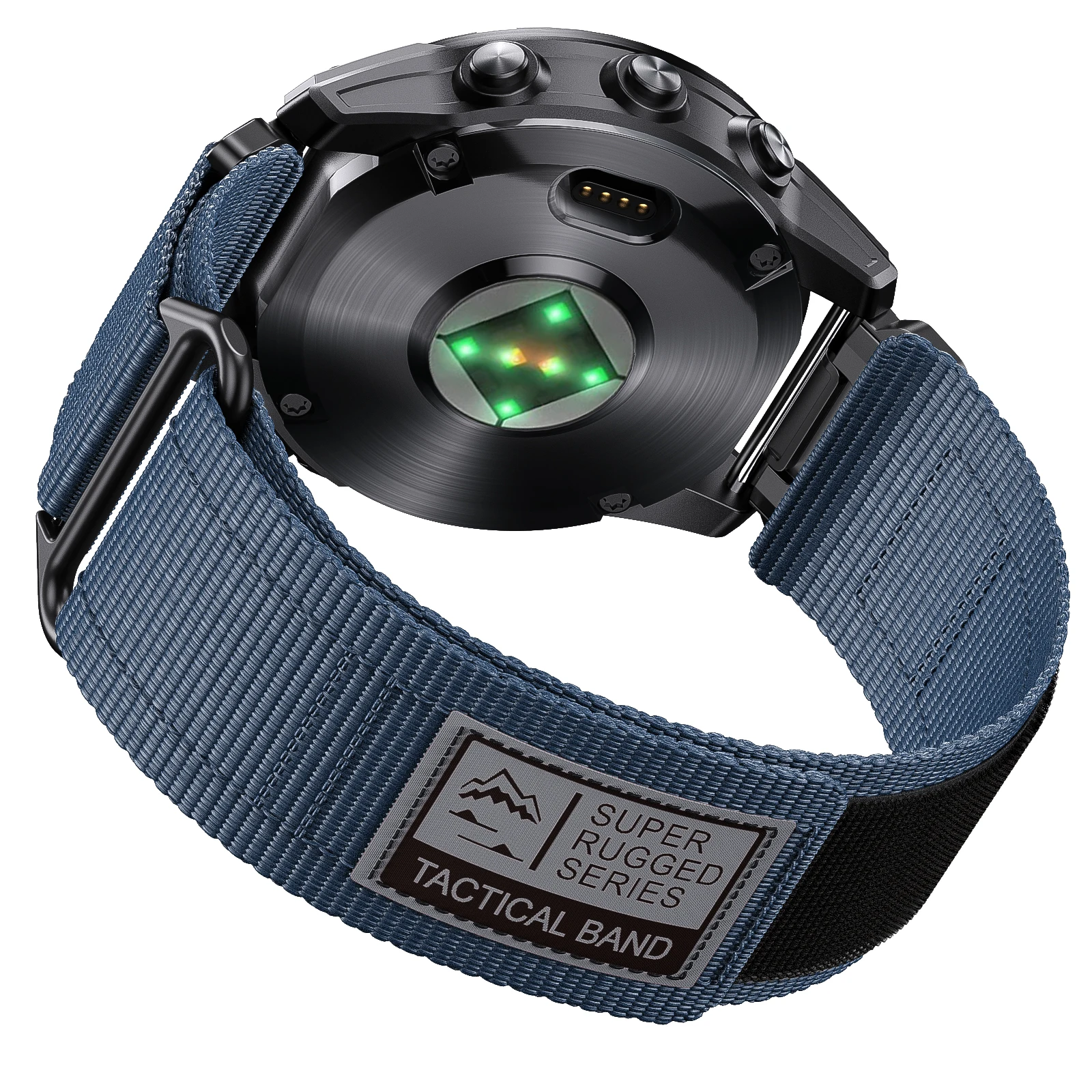 Cinturino Per Garmin Fenix 6S/5S/5S Plus, 20mm In Silicone Con Sgancio Rapido E Chiusura In Acciaio, Nero+grigio