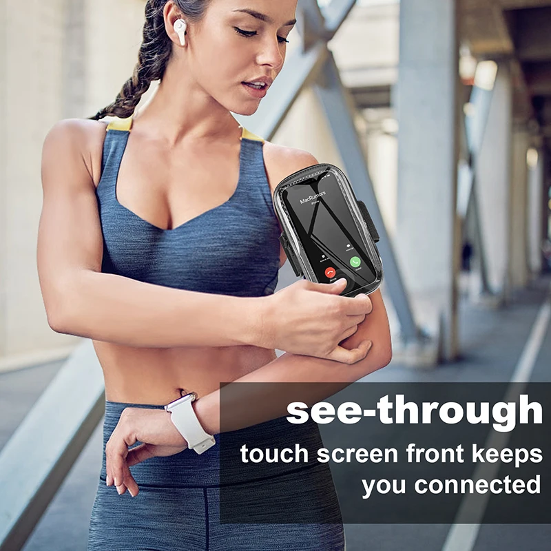 HAISSKY Full Clear Breathable Running Sport Armbands Bag For