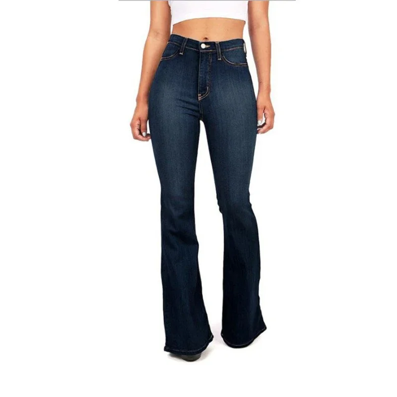 Cotton Versatile Slim Retro High-waist Straight Jeans For Women Spring, Autumn And Summer New Casual wide-leg Pants Loose