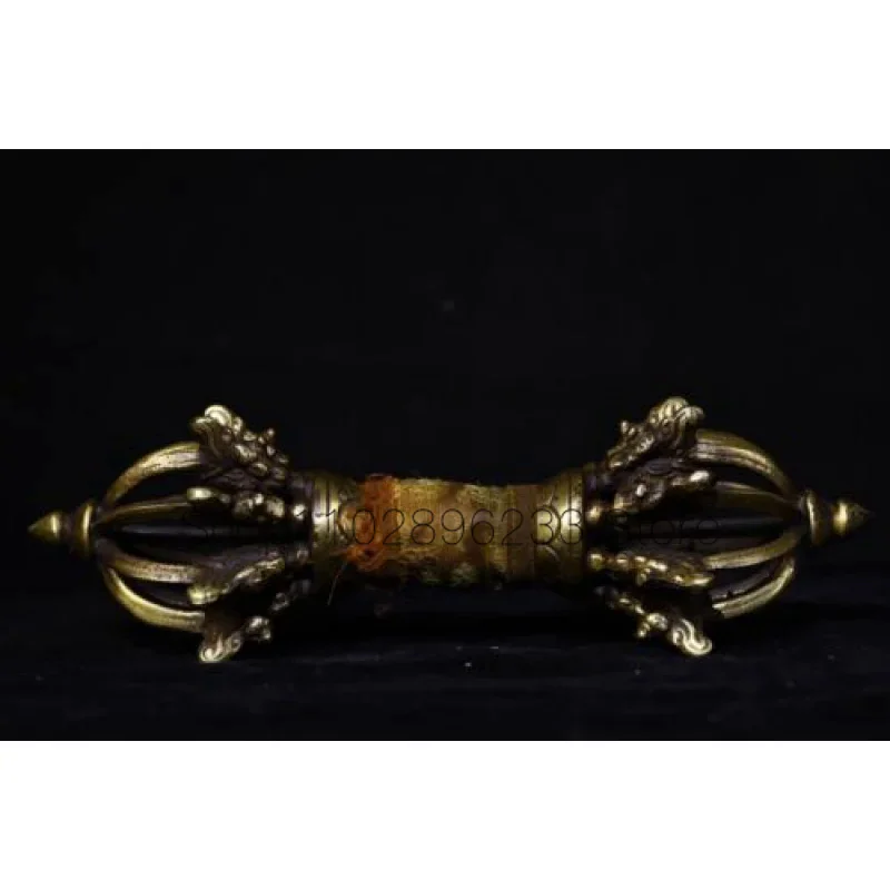

24cm Tibetan Buddhism Brass Phurba Dagger Bracket Handmade Buddha Magic