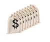 Linen Candy Gift Bag Creative Dollar Printing New Year Christmas Tree Decorative Hanging Money Bags Drawstring Coin Bags 1