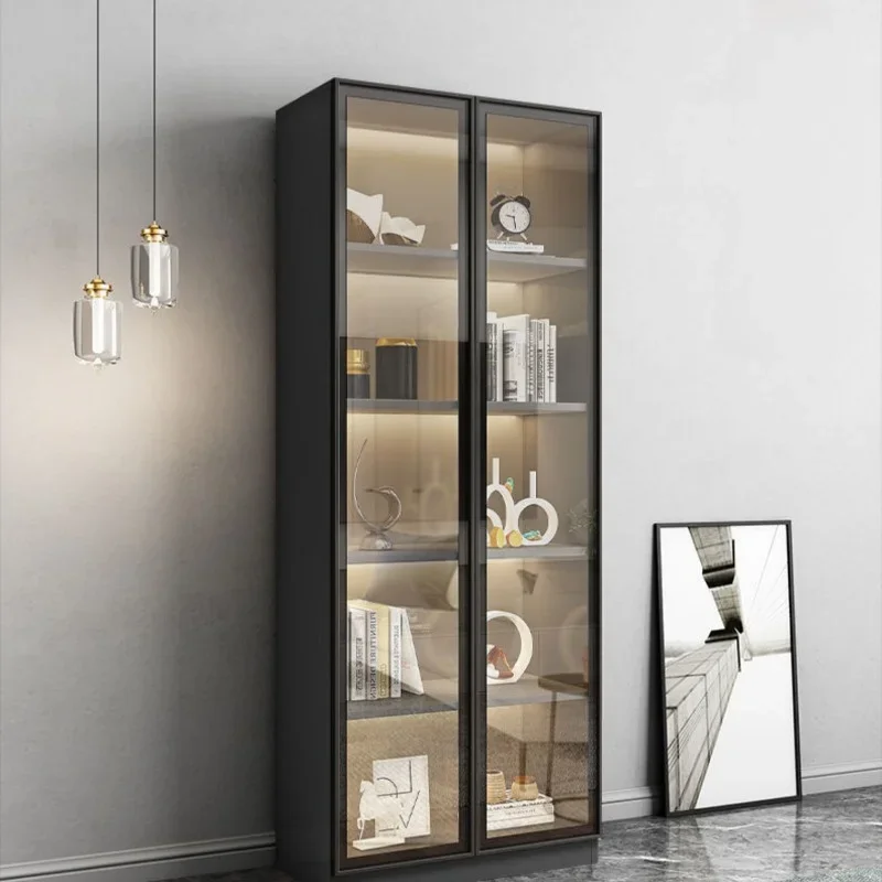 Glass Storage Wine Cabinets Liquor Wall Display Living Room Wine Cabinets Simplicity Luxury Botellero Vino Furniture QF50JG