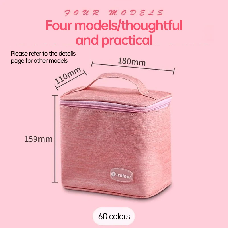 Icolour Larger Capacity Marker Pen Case Zipper Art Markers Canvas Storage Bag 36/48/60/80/168/240pcs Portable Marker Pen Holder 3