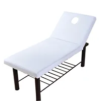 Table de Massage, drap-housse de couleur Pure brossé, couverture de lit de beauté pour Salon de beauté, bande en caoutchouc, couverture universelle pour thérapie SPA 5