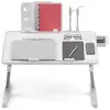 Lift Foldable Laptop Table For Bed Stand Lap Lazy Learning Desk Student Computer Desk For Working Read With Radiator Drawer 2