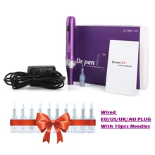 

Dr Pen X5 Derma Pen Wired Derma Pen Microneedling Behandeling Micro Needle Rolling System 10pcs Screw Cartridge Tip Kit