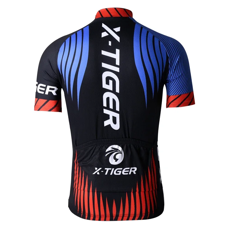 Cycling Jersey X-TIGER Men Mountain Bike Quick-Dry Racing MTB Bicycle SPF 40+ Breathable