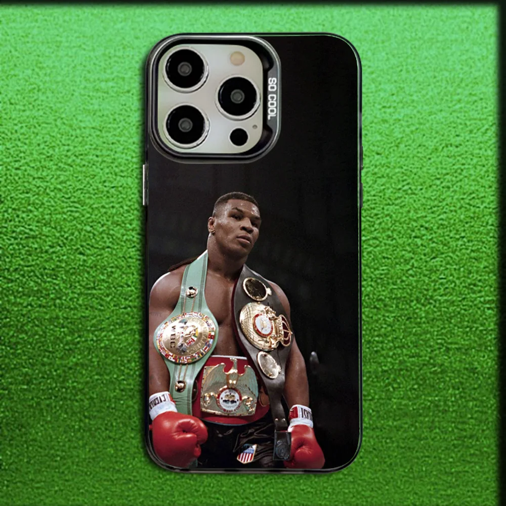 Gray Matte Silicone Black Cover featuring Legendary Boxer Design
