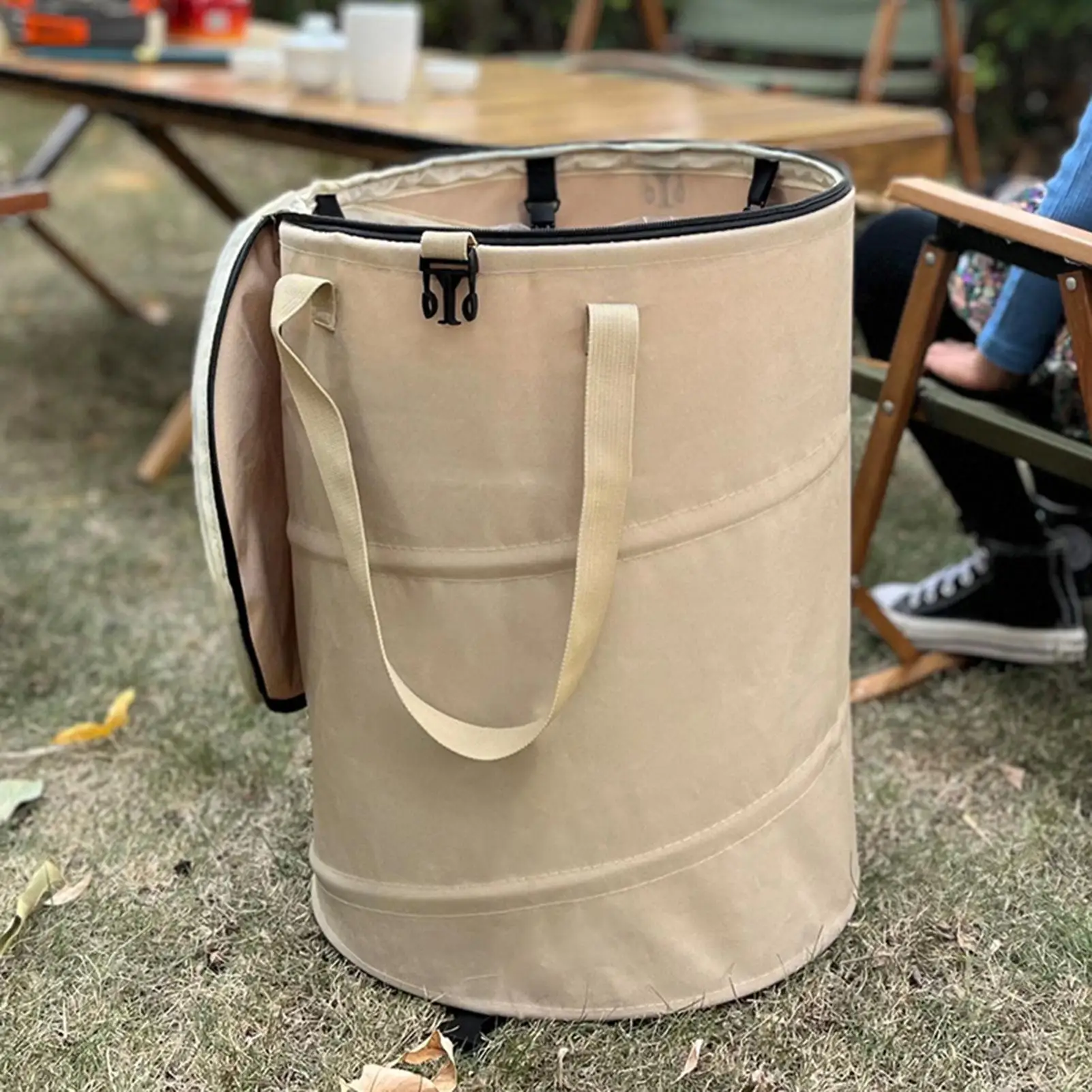 37L Camping Trash Can Pop-up Outdoor Garbage Bin Portable Storage bucket Foldable Garden Garbage Bag camp dirty clothes basket