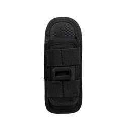 Tactical Flashlight Holster - Durable 360° Rotating Belt Pouch for Hunting & Survival Kits (Black)