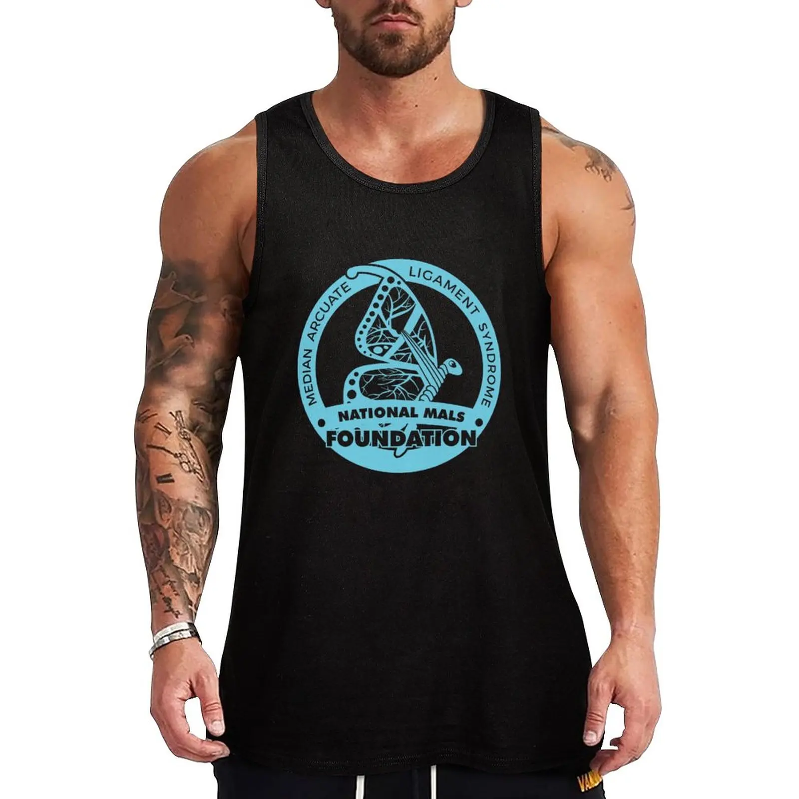 

New National MALS Foundation Logo Tank Top Sports shirt man Men's summer t-shirt Japanese t-shirt Gym clothes