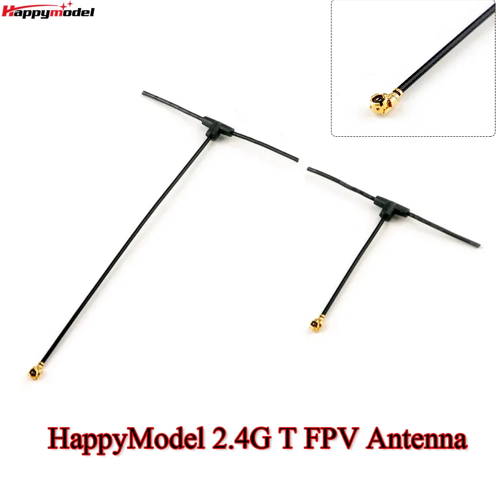 Happymodel 2.4G T Omnidirectional FPV Antenna 40MM 90MM IPEX U.FL For ELRS EP1 EP2 Receiver TBS Tracer RC FPV D