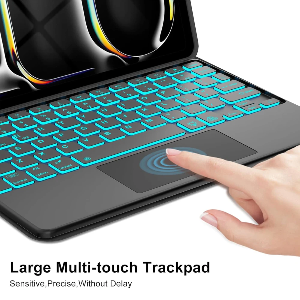 Enhanced Keyboard Case with Detachable Magnetic Cover and Integrated Pencil Holder