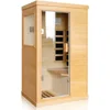 Far Infrared Sauna Home Saunas Room 800W/110V Low-EMF Canadian Hemlock Wood Indoor Dry Sauna for Home with Control Panel 1