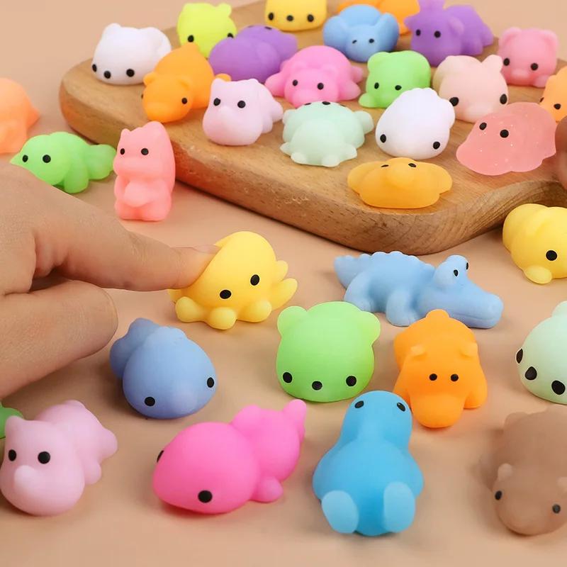 10/30Pcs Cute Animal Squishy Toys Boy Girl Birthday Party Favors Pinata Filler Kids Christmas Gift Soft Sticky Stress Relief Toy