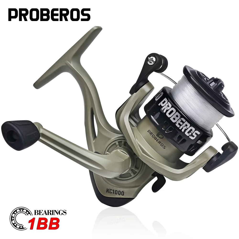 

Катушка спиннинга PROBEROS светильник Spool, Передаточное отношение 5,2: 1, 1 шарикоподшипник, Высококачественная прокладка, рыболовная катушка