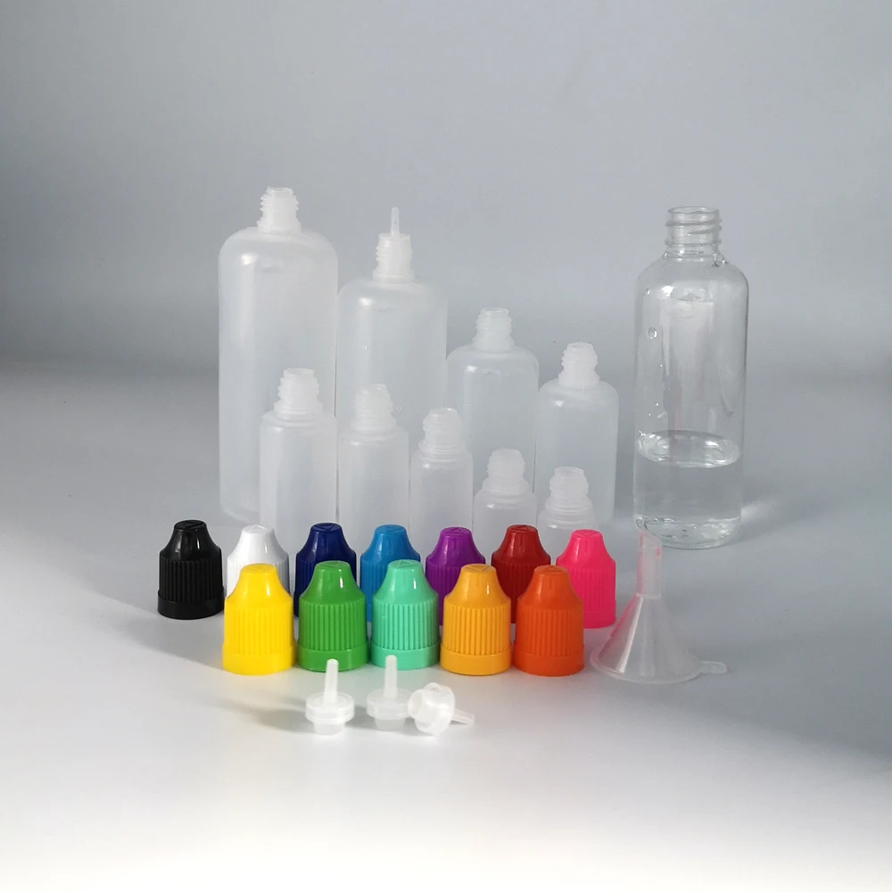 LDPE Plastic Squeeze Dropper Bottle Removable Cap Liquid Filling Container 3ml 5ml 10ml 15ml 20ml 30ml 50ml 100ml 120ml 5Pcs