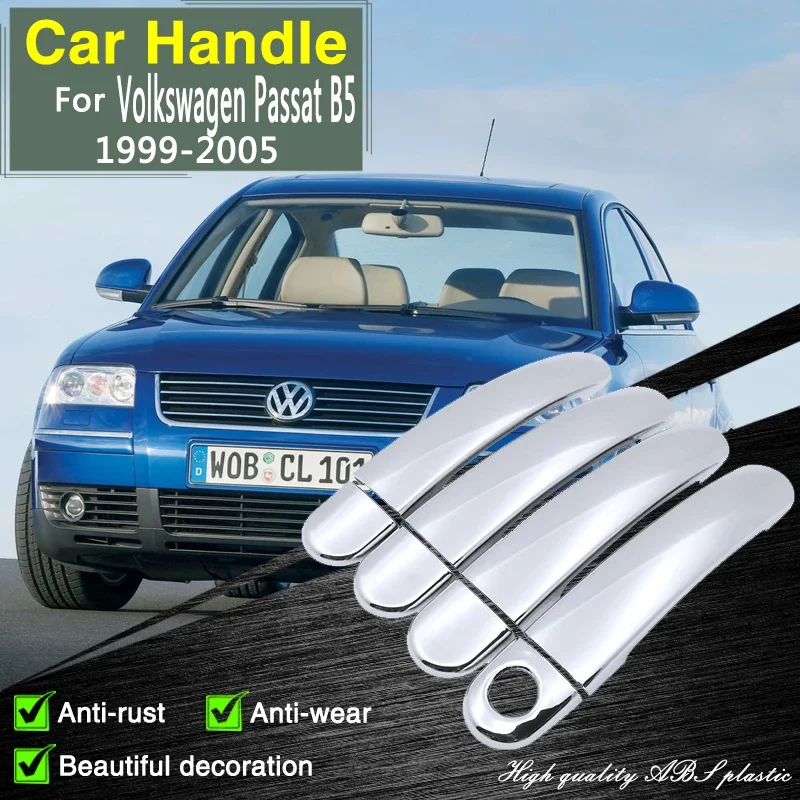 

for VW Volkswagen Passat MK5 B5 B5.5 1999~2005 Chrome Door Handle Cover Car Accessories Stickers Trim Styling Cap Decorative