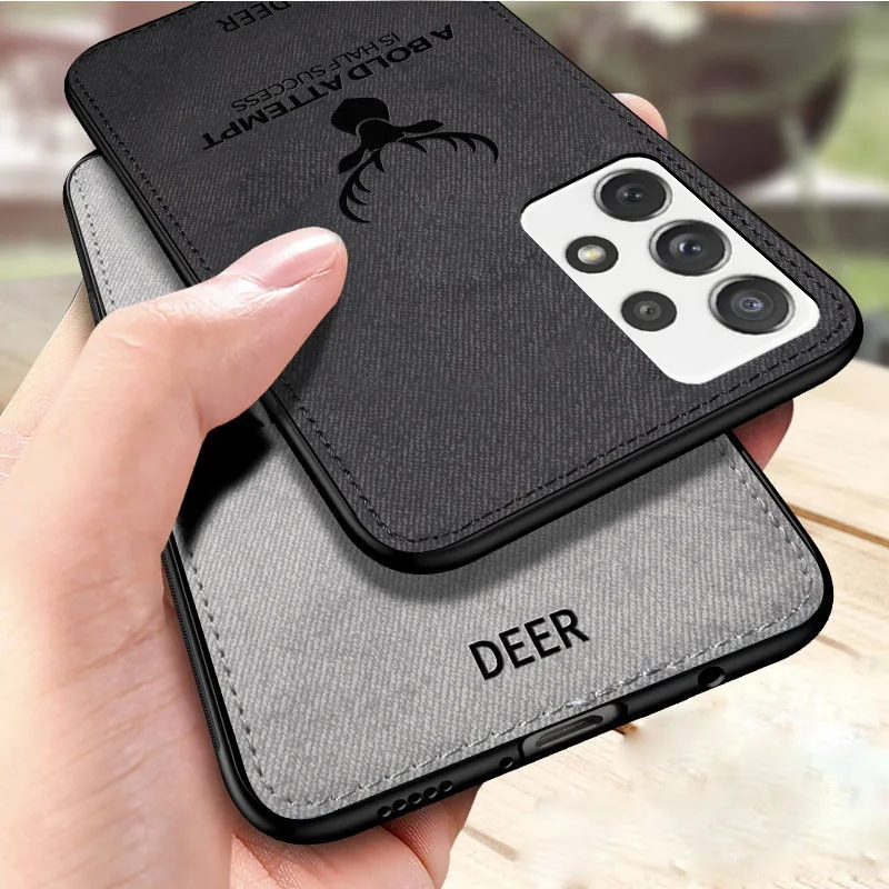 Luxus Stoff Stoff Hülle für Samsung Galaxy S22 S21 S20 FE S10 S9 S8 Plus Note 20 Ultra 10 Pro A51A52 A71 4G A32 A72 Cov_voghion.com