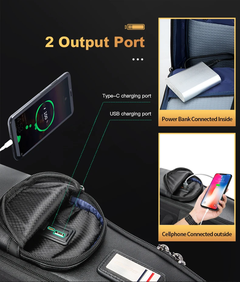 حقيبة ظهر جلدية فاخرة أصلية مضادة للسرقة، مزودة بشاحن USB وشعار مخصص، من BOPAI، مناسبة لأجهزة الكمبيوتر المحمولة الكبيرة حتى 15.6 بوصة، مثالية للسفر والأعمال. 1 Sf144a31199d74feebcf36c3ddc814c501