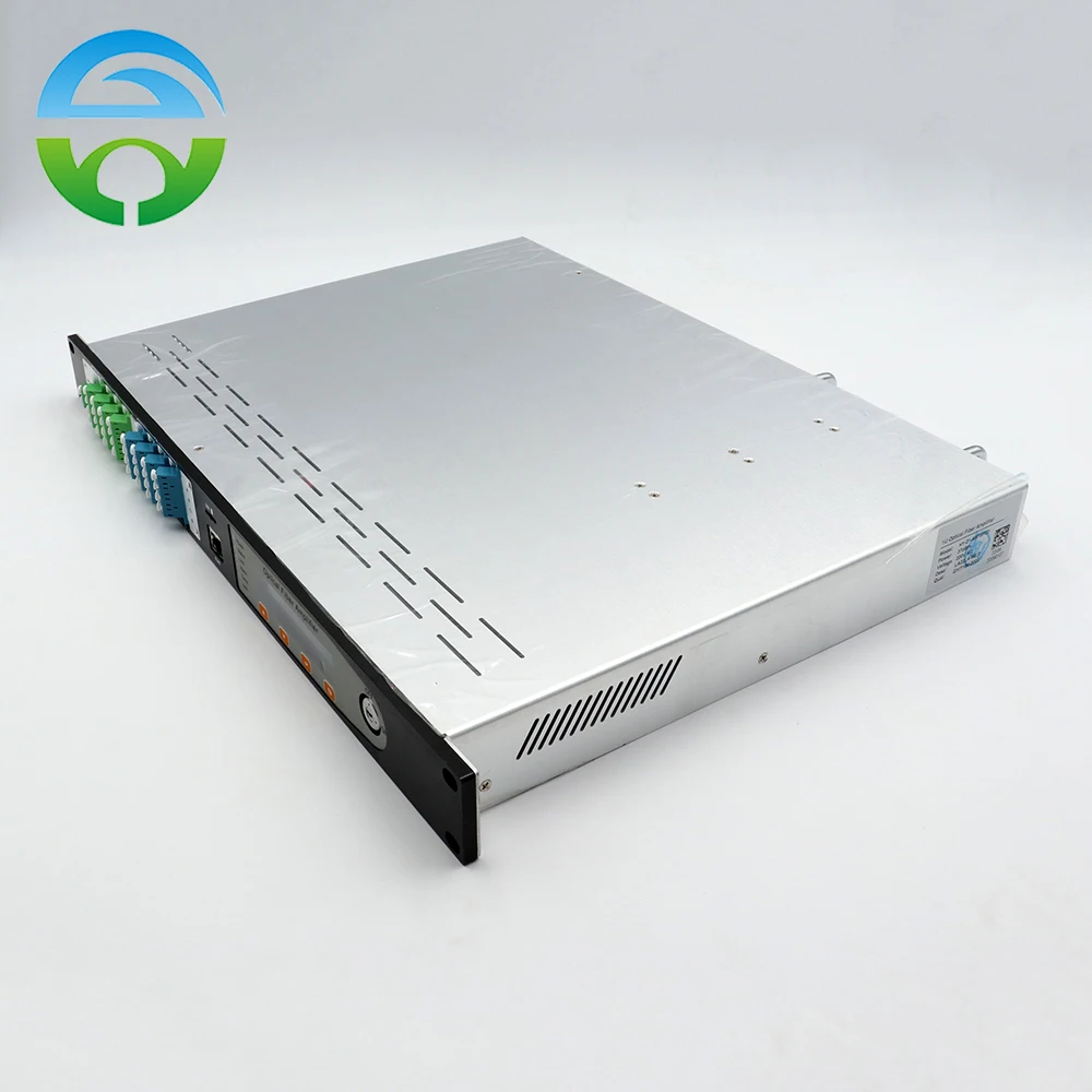 1550nm CATV Optical Amplifer 16x22dBm With WDM LC/APC Dual Power Supply EDFA