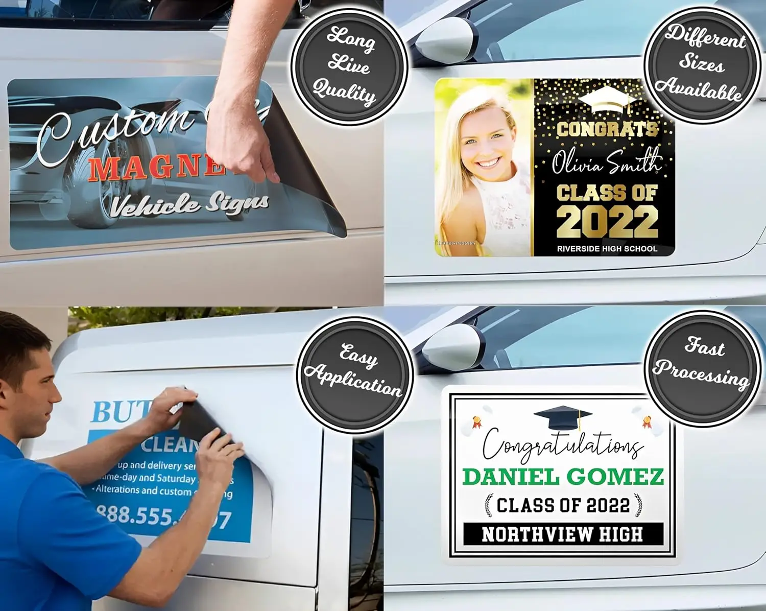 Gestanztes benutzer definiertes Automagnet-Logo | personal isiertes Logo für Ihren PKW LKW | Fördern Sie Ihren Geschäfts fahrzeu – Detail 7