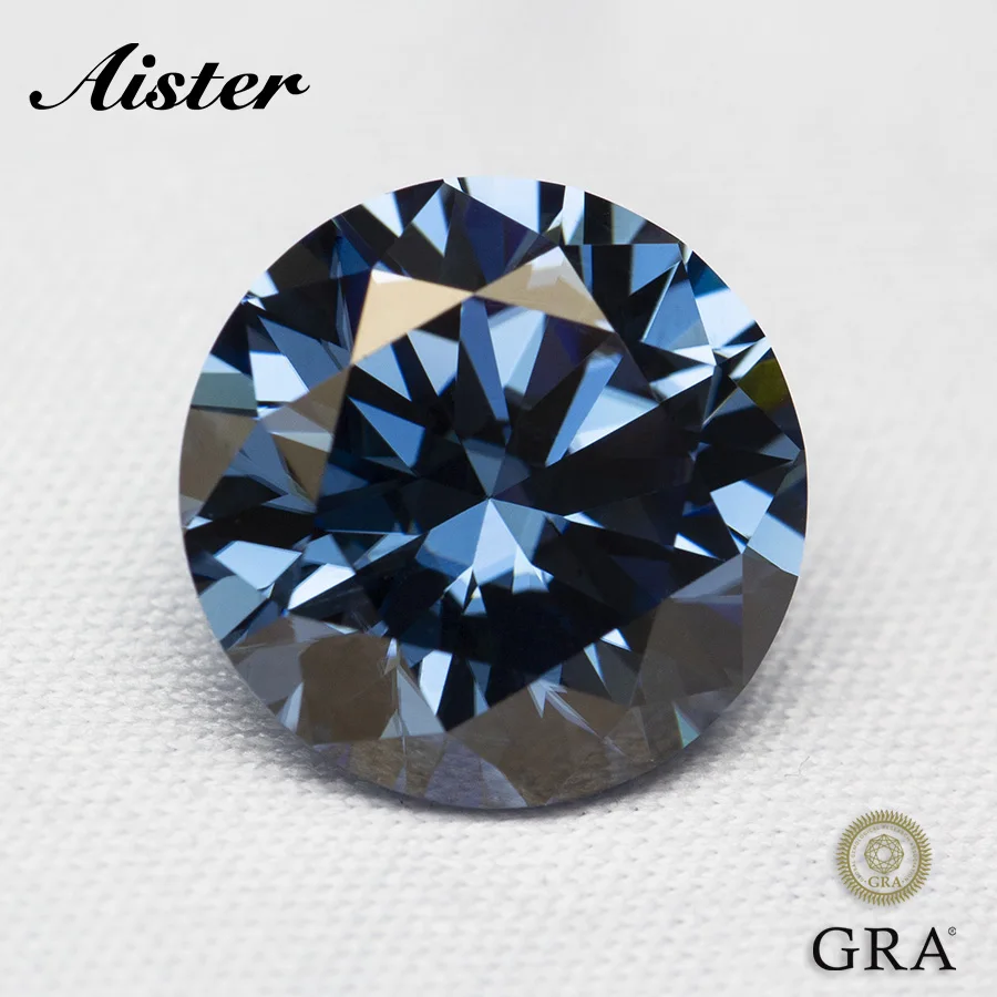 Royal Blue Moissanite Stone Lab Diamond Vvs1 Gra Certified Moissanite Gemstone Pass Diamond Tester