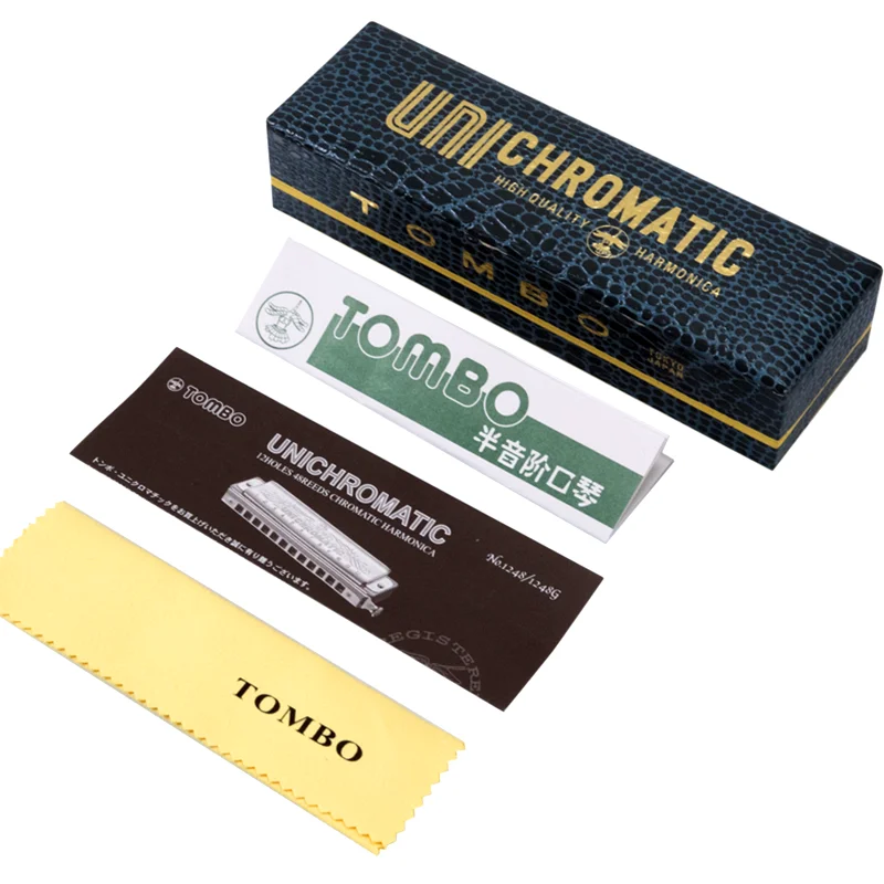 Tombo Uni Chromatic Harmonica No. 1248S 12 Hole Harp 48 Reeds