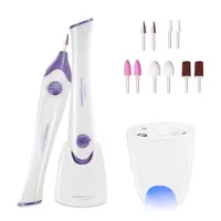TOUCHBeauty Electric Nail File with 10pcs Nail e Drill Bits, Nail Polishing Device for Natural Fingers and Toes Care TB-1335 Pur 1