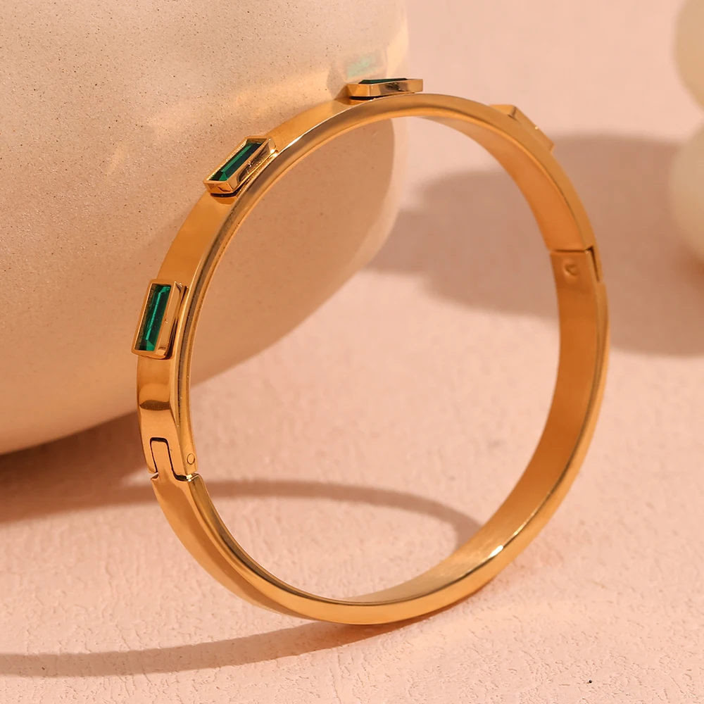 Fashion Simple Titanium Steel Plated 18K Gold Bracelet Women Charm Zircon  Pull Button Adjustable Bangle Waterproof Jewelry Gift _ - AliExpress Mobile