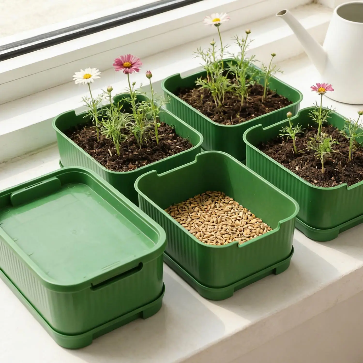 Enhanced Germination Seedling Tray for Soilless Hydroponic Plant Nursery