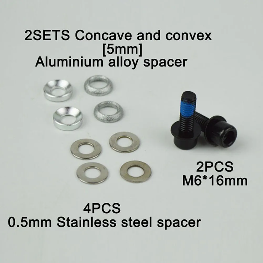 

Brand New Brake Pad Convex And Concave Disc Brake Caliper MTB Mountain Bike Rotor Screws 1 Set Adjusting Washers