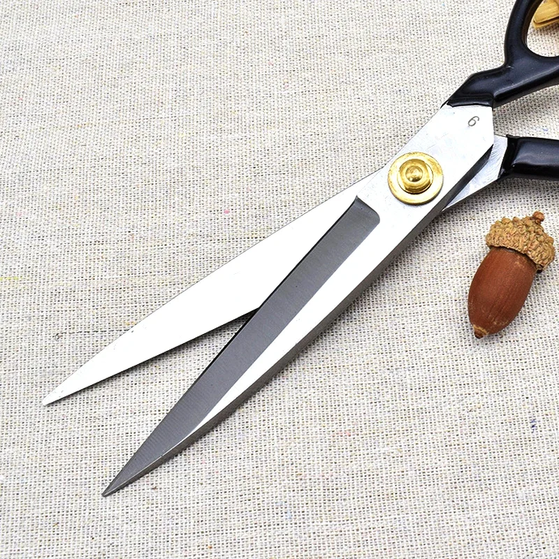 Professional Sewing Scissors 1 Piece High Carbon Steel Straight Guided Clothing Scissors Fabric Craft Embroidery Tailor Scissors 4