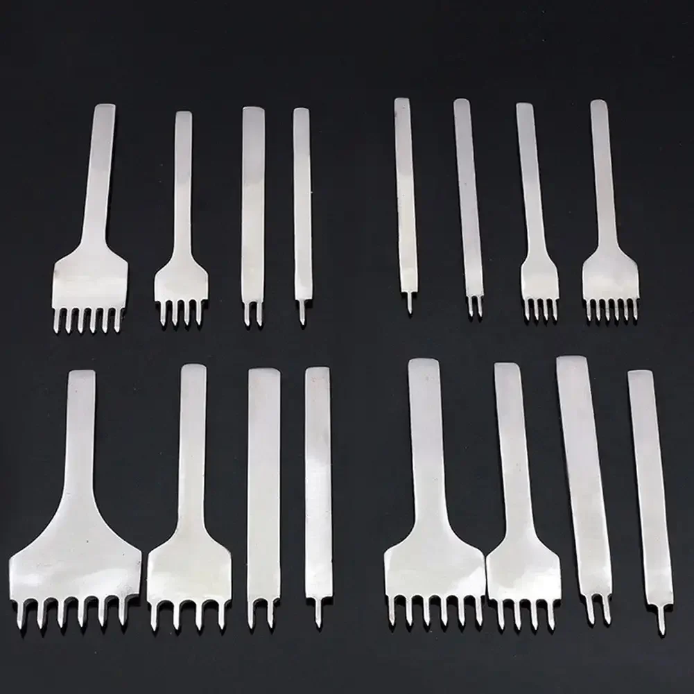 DIY Leather Craft Punching Hole Tools Leather Stitching Sewing Punches 1+2+4+6 Leather Craft Spacing Punch Accessories 3/4/5/6mm