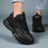 Fashion Woman Vulcanize Platform Casual Sneakers Women Flats Mesh Breathable Running Walking Shoes Chunky Sports Shoe 4