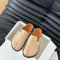 Sabots en daim à bout fendu pour femmes, boucle réglable, talon plat, chaussures décontractées confortables et antidérapantes 6