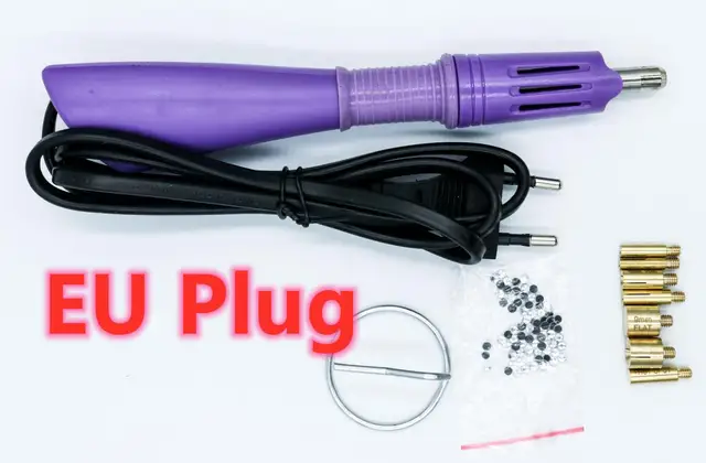 Kit Applicatore Strass Hotfix - 3 Scatole Colori Misti, Con 7 Punte E Accessori