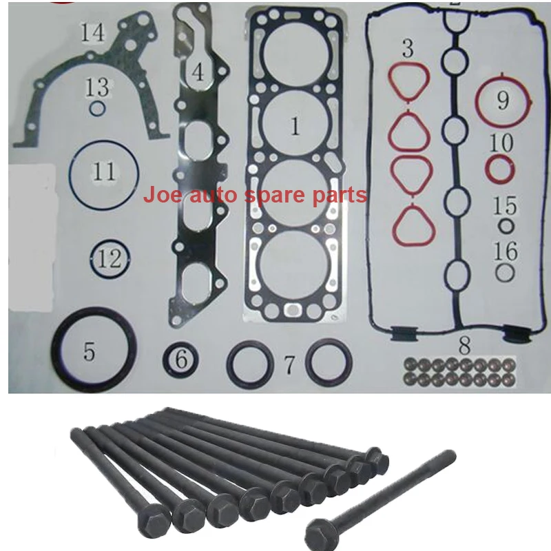 A16DMS F16D3 F14D3 Full gasket set kit cylinder head bolt for Chevrolet AVEO KALOS LACETTI NUBIRA OPTRA AVEO CRUZE daeoo 1.6L