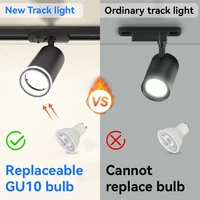 Led Track Light 85-265V COB Ceiling Track Lamp Rail Lighting System Set Rails Spot For Clothing Shop Living Room Store Home 2