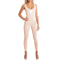 Womens Sleeveless Sexy Latex Catsuit Ladies Tank Dancewear Round neck Leotard Jumpsuit Faux Leather Novelty Bodycon Catsuit 7XL - Image 5