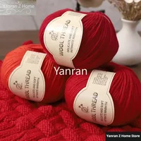 70% Australian Wool Yarn 30% Anti Pilling Four Ply Medium Coarse Hand DIY Knitting Non Pilling Wool Blended 50g Crochet Yarn 1