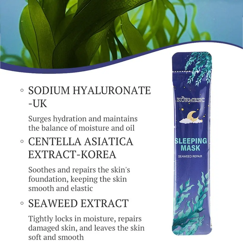 Revitalizing Seaweed Hydration Facial Mask - Pore Minimizing & Skin Plumping Moisturizer