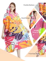 Surf Poncho Towel Poncho Quick-Dry Towel Hoodie Microfiber Beach Robe Changing Poncho Swim Towel Beach Poncho For Adults (A19) 2