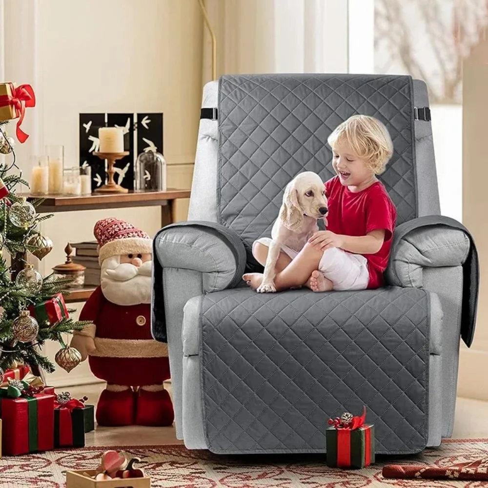 Waterproof 1 Seater Recliner Sofa Cover Washable Universal Sofa Mat with Pocket Wear-resistant Sofa Slipcover Living Room