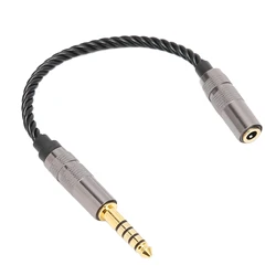 Gold - Plated Headphone Adapter Cable: 4.4MM Balanced to 3.5MM Stereo (Silver)