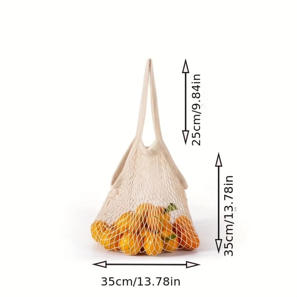 Eco-Friendly Organic Cotton Mesh Bag for Shopping and Produce Storage