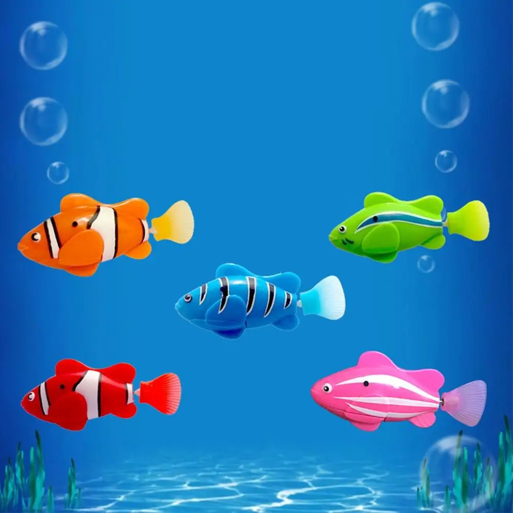 New Mini Bath Toy Bionic Robot Fish Electric Swimming Magical Robotic Fish Underwater World Deep Sea Electronic Sensing Fish