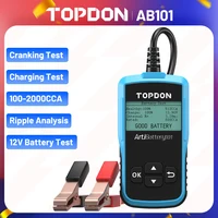 TOPDON AB101 Car Battery Tester 6V/12V Battery Test Auto Charger Analyzer 2000CCA Car Cranking Charging Circut Tester 1